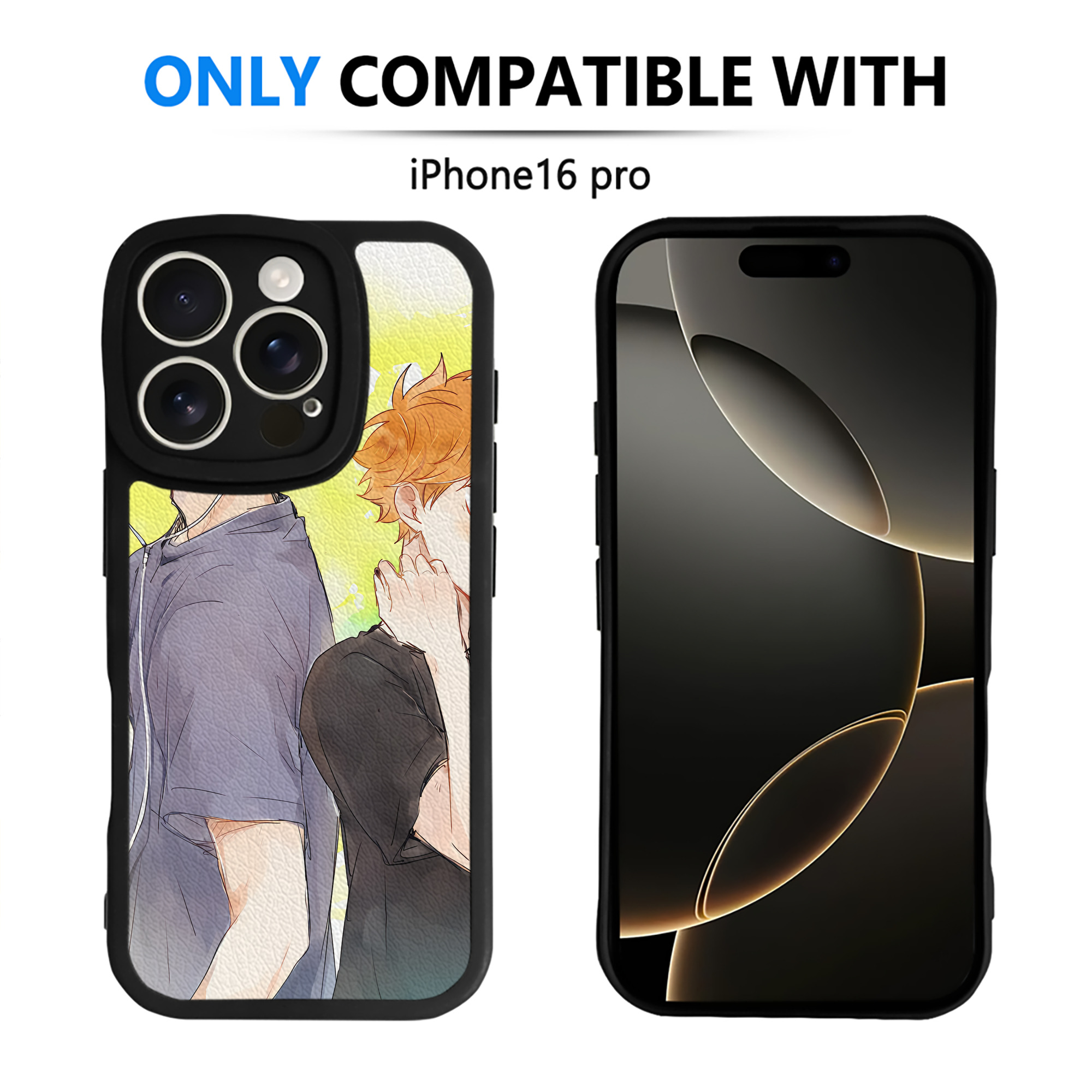 （画像用） ハイキュー!! Haikyu!! 【iPhone 16シリーズ対応】シリコンスマホケース（レザー調） 材質：シリコン